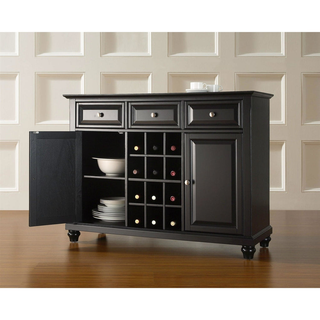 Contemporary Dining Room Sideboard Buffet Cabinet in Black - Deals Kiosk