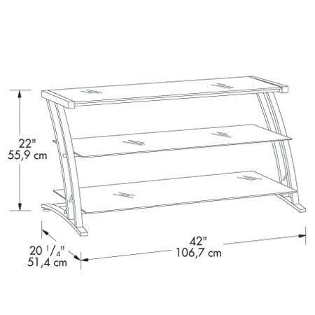 Black Modern Flat Screen Panel TV Stand / Entertainment Center - Deals Kiosk