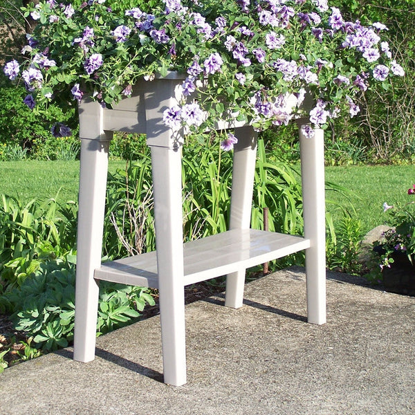 Elevated Planter Box in Desert Gray color Resin - Made in USA - Deals Kiosk