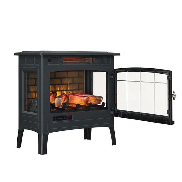 Black Infrared Quartz Electric Fireplace Stove Heater - Deals Kiosk