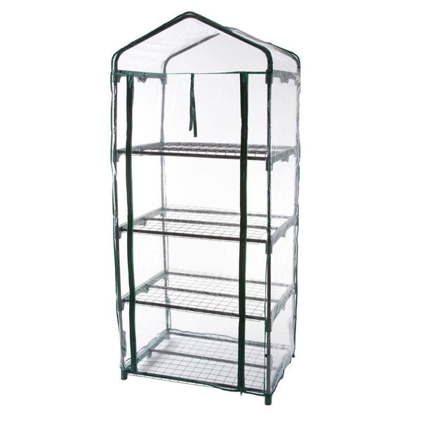 Durable 4-Tier Plant Stand Greenhouse with Zippered PVC Cover - Deals Kiosk