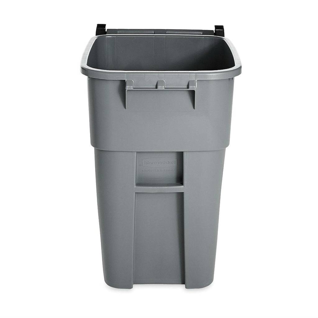 50 Gallon Gray Commercial Heavy-Duty Rollout Trash Can Waste/Utility Container - Deals Kiosk