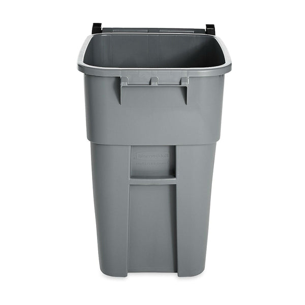 50 Gallon Gray Commercial Heavy-Duty Rollout Trash Can Waste/Utility Container - Deals Kiosk