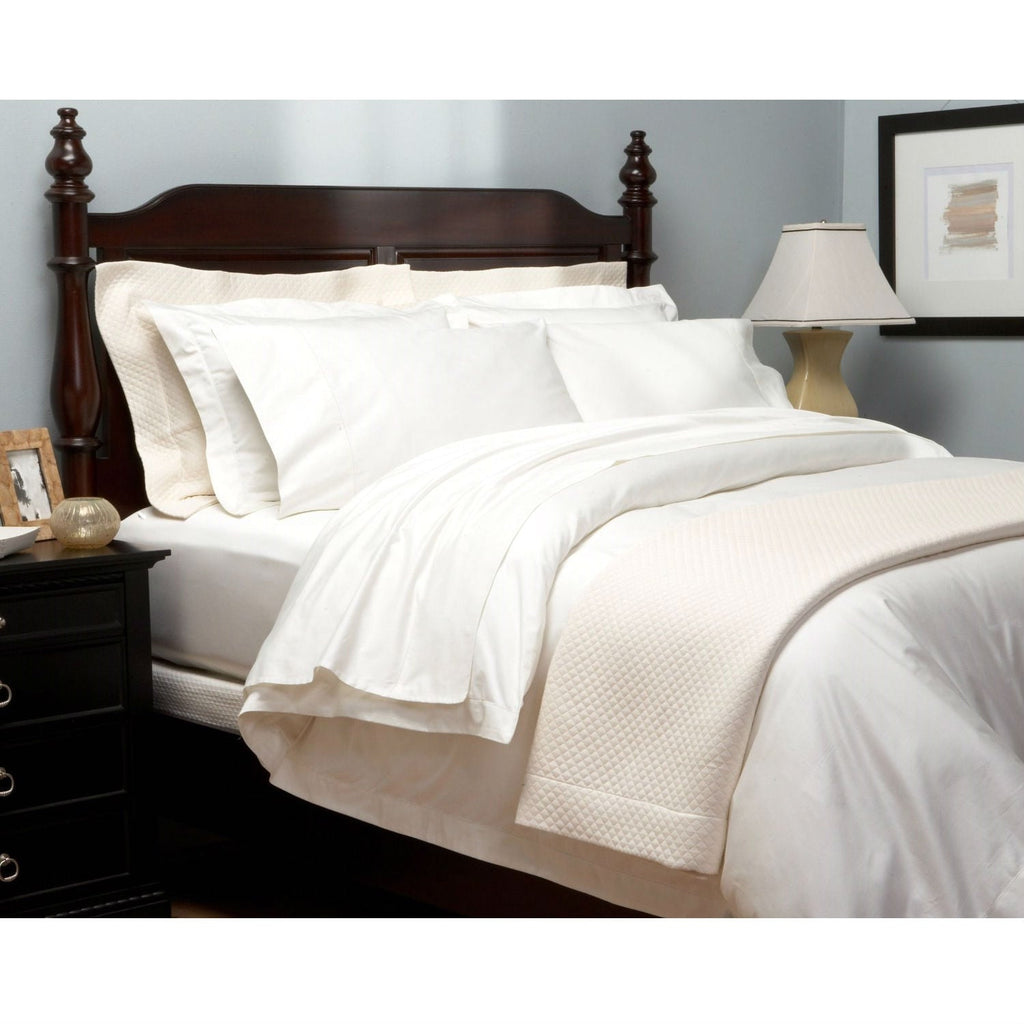 California King size 400 Thread Count Cotton Sheet Set in Eggshell - Deals Kiosk