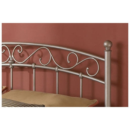 Full size Arched Metal Headboard in New Brown Finish - Deals Kiosk