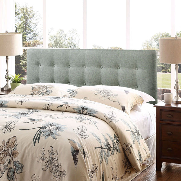 Full size Grey Fabric Button-Tufted Upholstered Headboard - Deals Kiosk