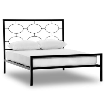 California King size Metal Platform Bed in Graphite - No Box-spring Necessary - Deals Kiosk
