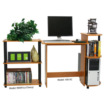 Light Cherry and Black Finish 3-Tier Bookcase - Deals Kiosk