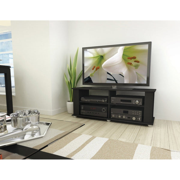 Contemporary Black TV Stand - Fits up to 54-inch TVs - Deals Kiosk