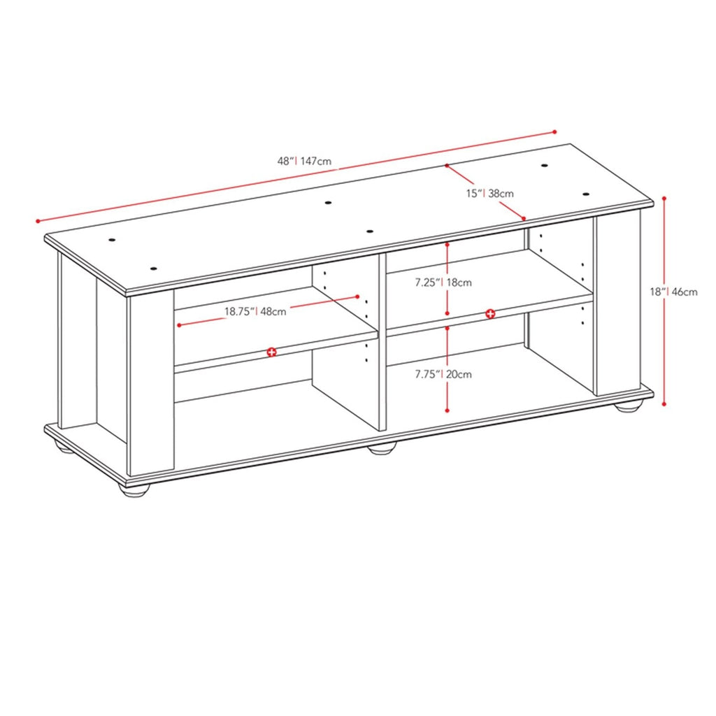 Contemporary Black TV Stand - Fits up to 54-inch TVs - Deals Kiosk