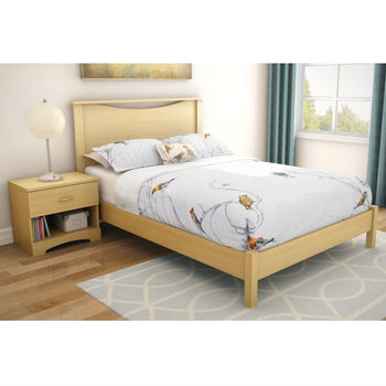 Full size European style Headboard in Natural Maple Finish - Deals Kiosk