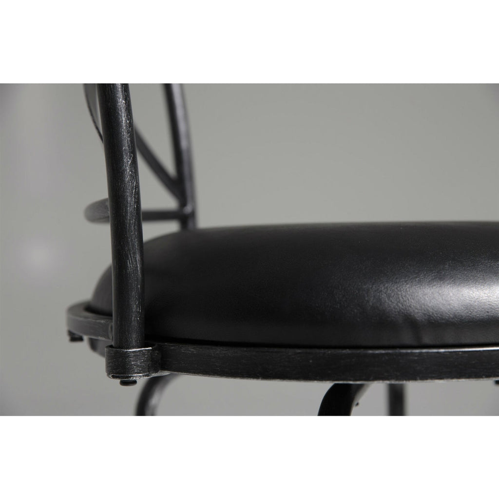 Black and Cherry 30-inch Metal and Wood Bar Stool with Swivel Seat - Deals Kiosk