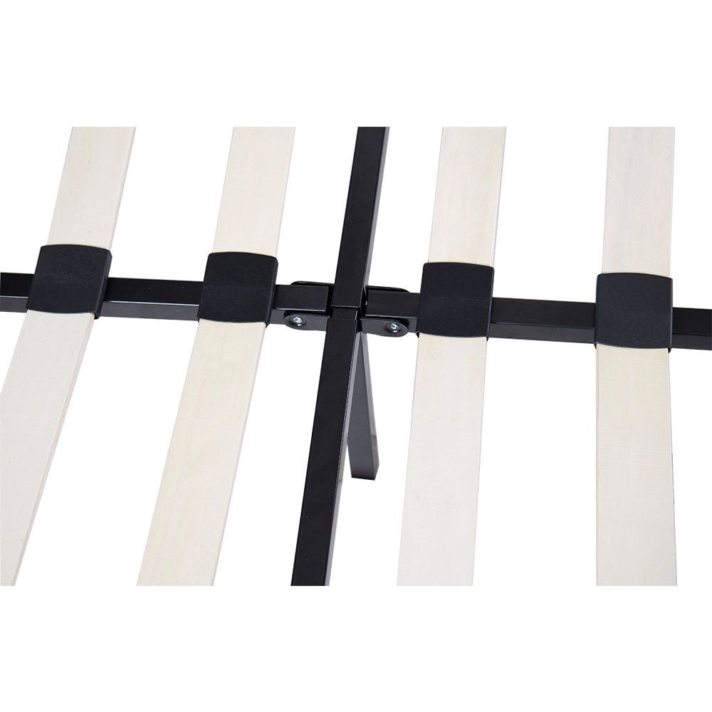 Full size Black Faux Leather Platform Bed Frame with Upholstered Headboard - Deals Kiosk