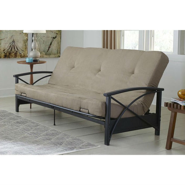 Full size 6-inch Thick Futon Mattress with Beige Tan Cover - Deals Kiosk