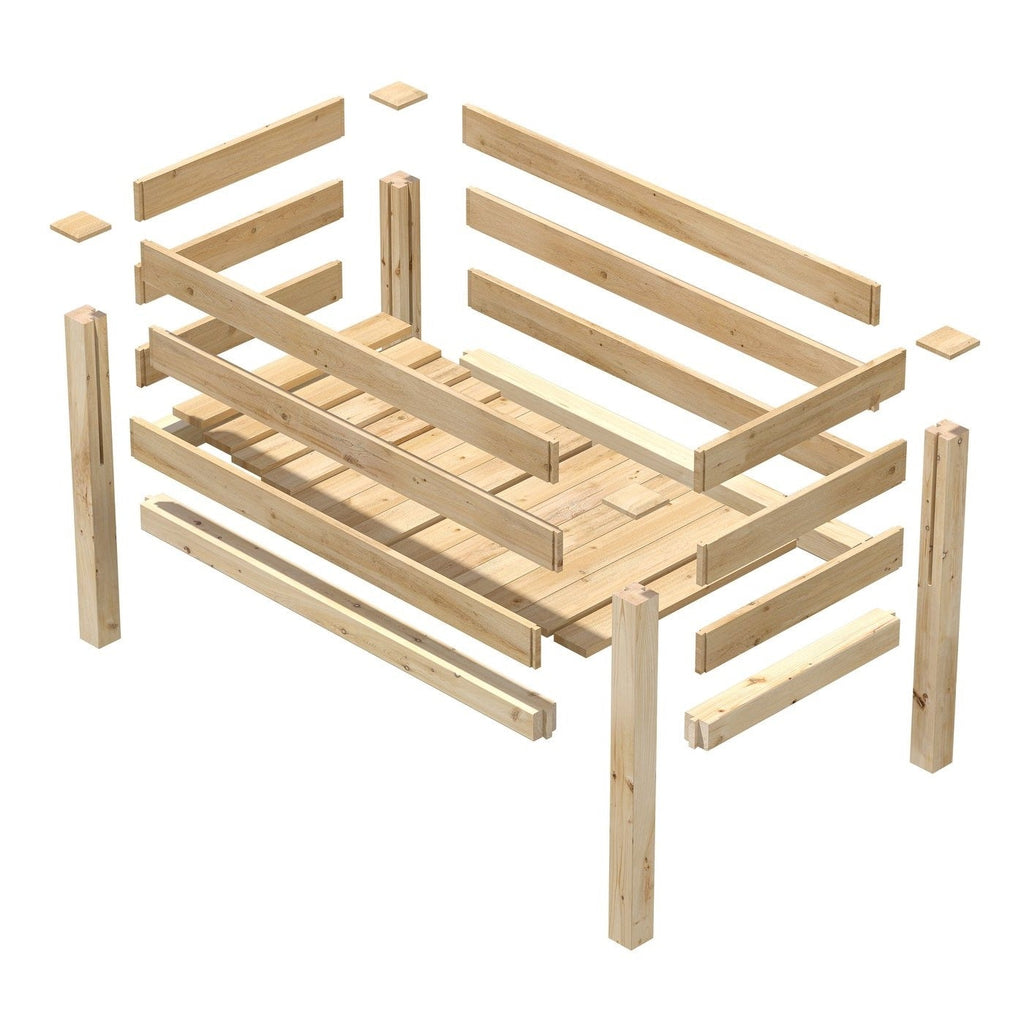 Farmhouse 24-in x 48-in x 31-in Cedar Elevated Victory Garden Bed - Made in USA - Deals Kiosk