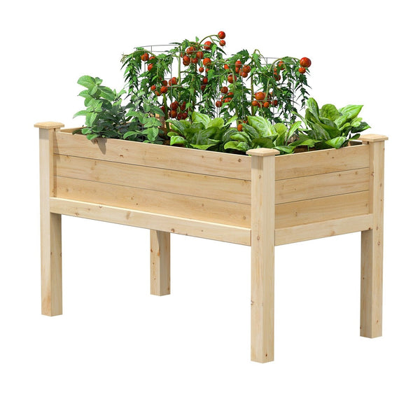 Farmhouse 24-in x 48-in x 31-in Cedar Elevated Victory Garden Bed - Made in USA - Deals Kiosk