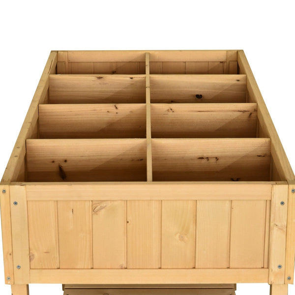 FarmHome 8 Grid Fir Wooden Raised Garden Planter Box - Deals Kiosk
