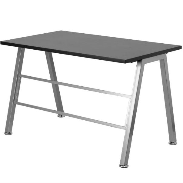 Modern Metal Frame Computer Desk with Black Laminate Top - Deals Kiosk