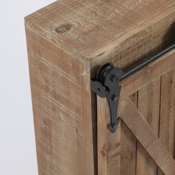 Farmhouse Sliding Bathroom Wall Mounted Cabinet 2-Doors & Shelves - Deals Kiosk