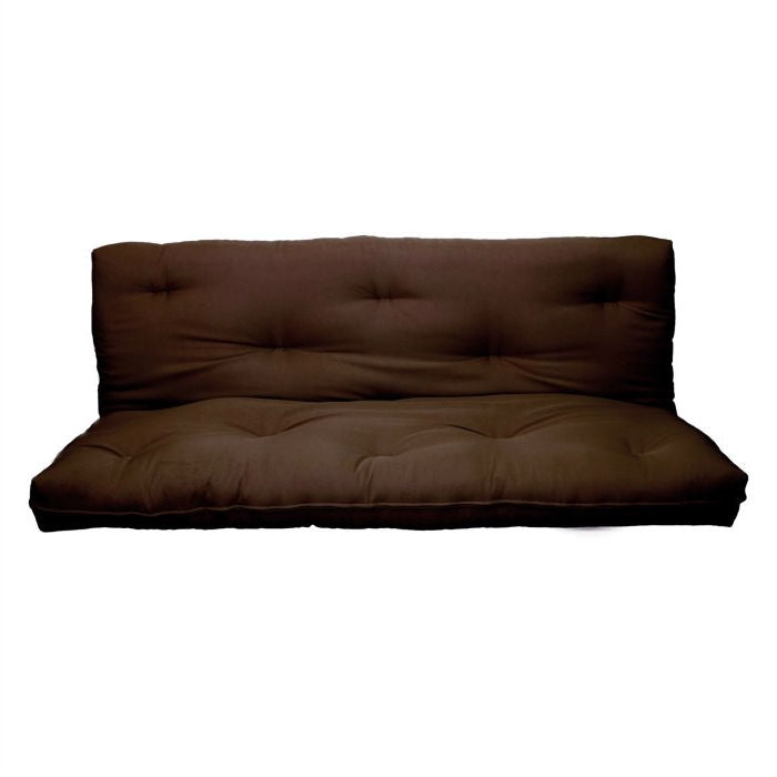 Full size 8-inch Thick Cotton Poly Futon Mattress in Dark Brown - Deals Kiosk