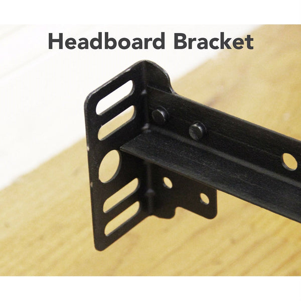 Full size Sturdy Metal Bed Frame with 7-Legs Locking Casters and Headboard Brackets - Deals Kiosk