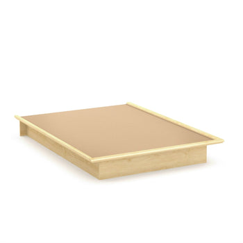 Full size Modern Platform Bed Frame in Natural Maple Finish - Deals Kiosk