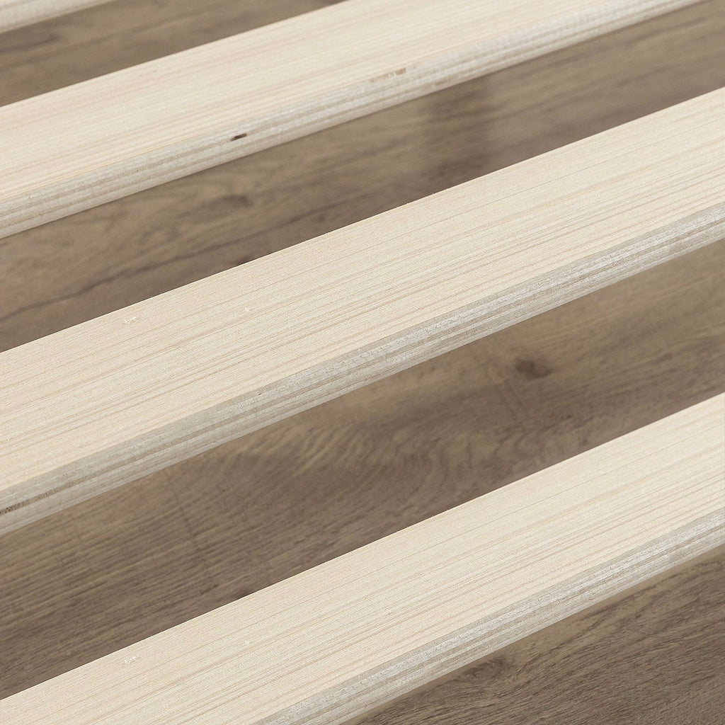 Full size 6-inch Low Profile Metal Platform Bed Frame with Wooden Slats - Deals Kiosk