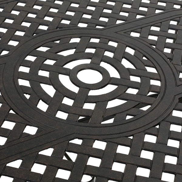 Cast Aluminum 40 x 70 inch Outdoor Dining Table in Bronze - Deals Kiosk