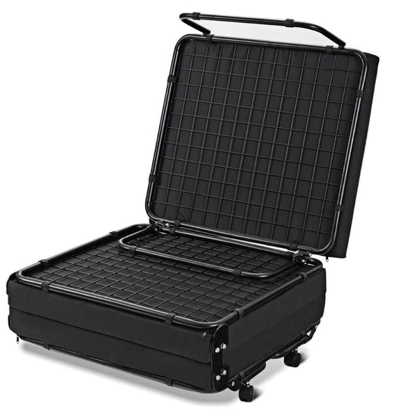 Folding Rollaway Guest Bed Frame Ottoman with Mattress and Casters - Deals Kiosk