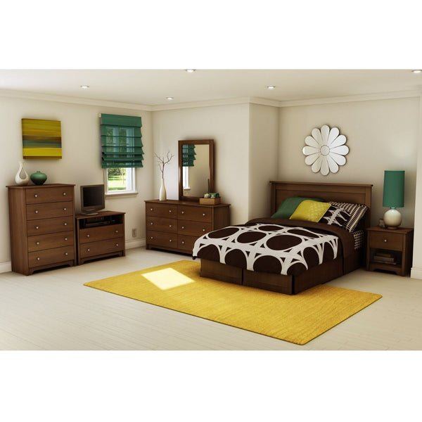 Full / Queen size Contemporary Headboard in Sumptuous Cherry Finish - Deals Kiosk