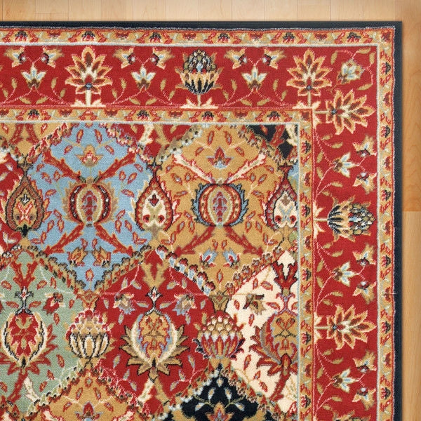 5'3" x 7'3" Area Rug in Red Blue Black Oriental Pattern - Deals Kiosk