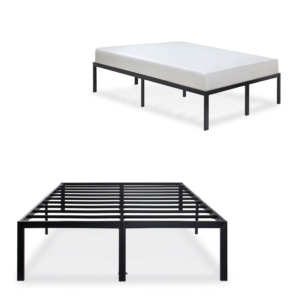 Full size Heavy Duty Black Metal Platform Bed Frame - Deals Kiosk