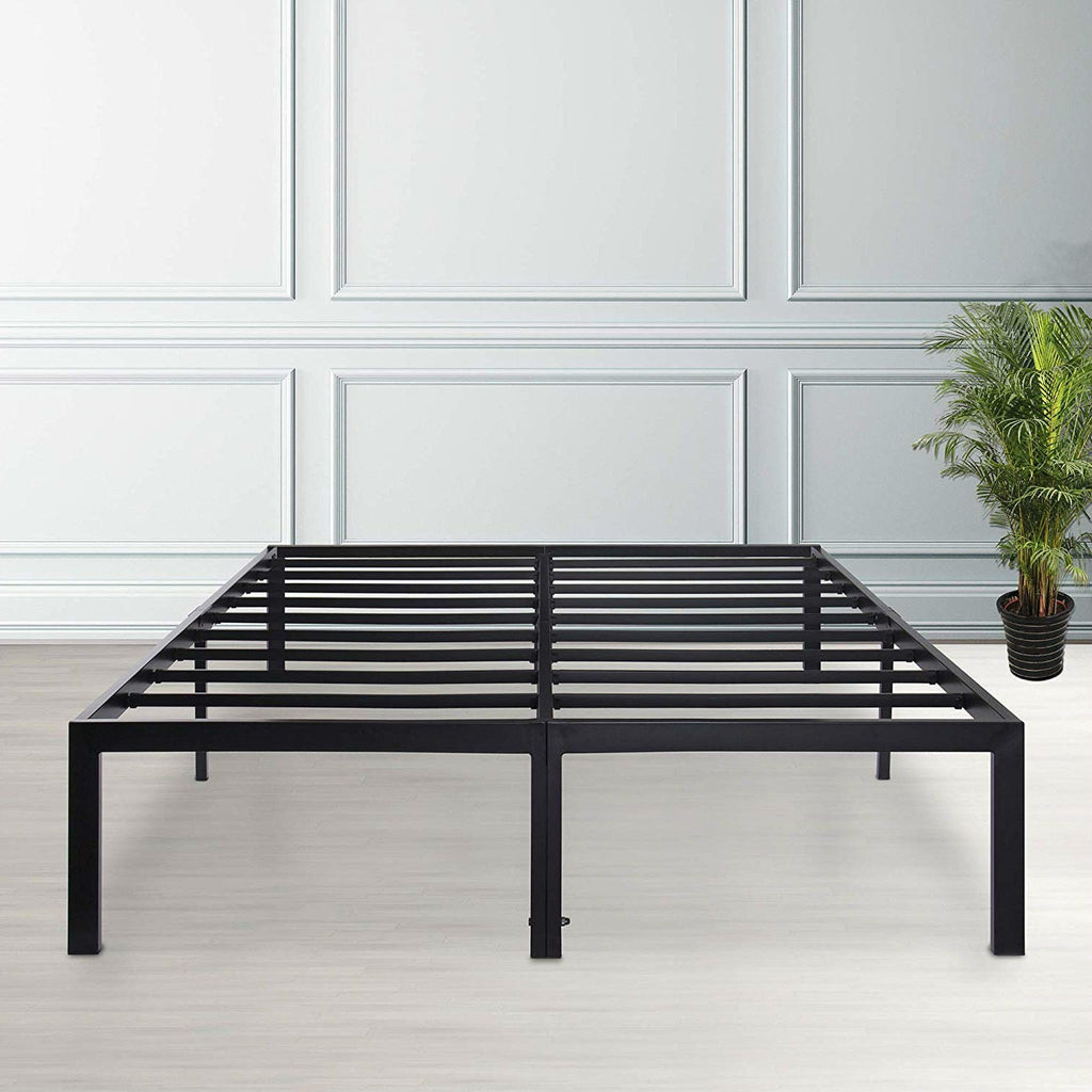 Full size Heavy Duty Black Metal Platform Bed Frame - Deals Kiosk