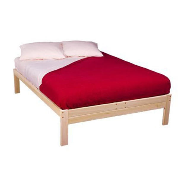 Full size Unfinished Wood Platform Bed Frame with Wooden Slats - Deals Kiosk