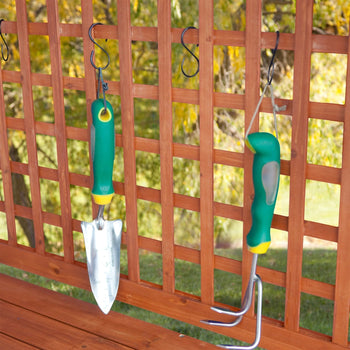 Folding Wood Potting Bench Outdoor Bakers Rack with Shelves - Deals Kiosk