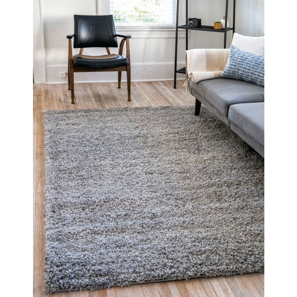 Gray 8' x 10' Rectangle Shag Area Rug - Deals Kiosk