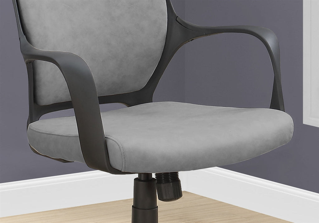 Grey Black Ergonomic Adjustable Microfiber High Back Executive Office Chair - Deals Kiosk