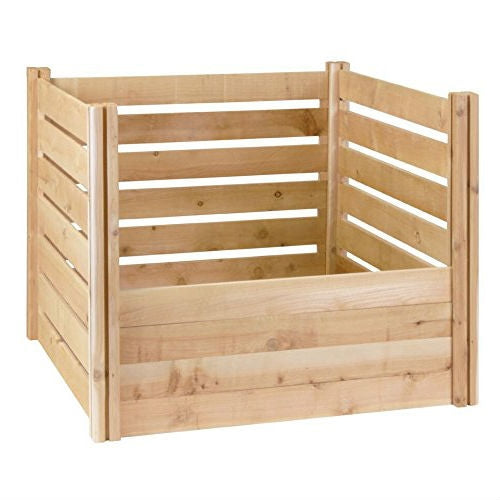 Outdoor 174-Gallon Wooden Compost Bin made from Eco-Friendly Cedar Wood - Deals Kiosk