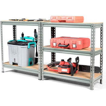 Heavy Duty 60 inch Adjustable 5-Shelf Metal Storage Rack in Gray - Deals Kiosk