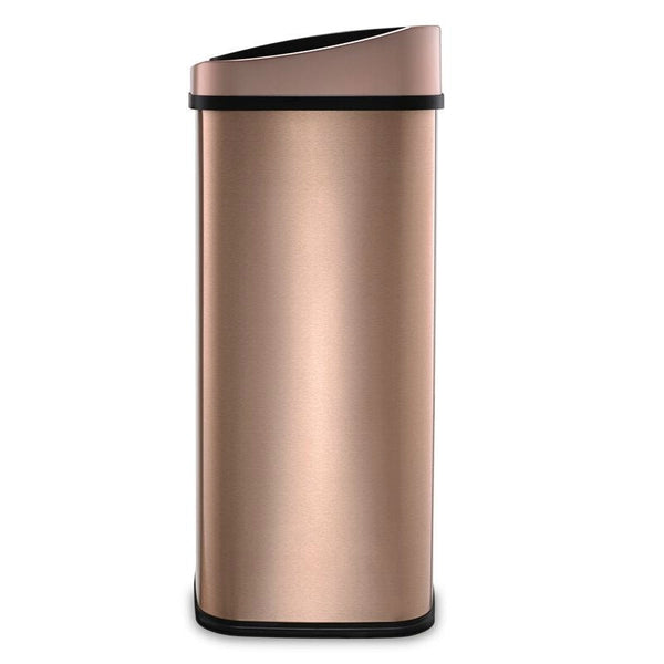 Gold 13-Gallon Stainless Steel Kitchen Trash Can with Motion Sensor Lid - Deals Kiosk