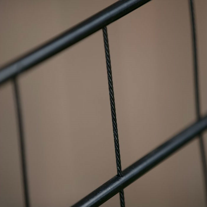 3-Ft High Sturdy Dark Wood and Steel Trellis - Deals Kiosk