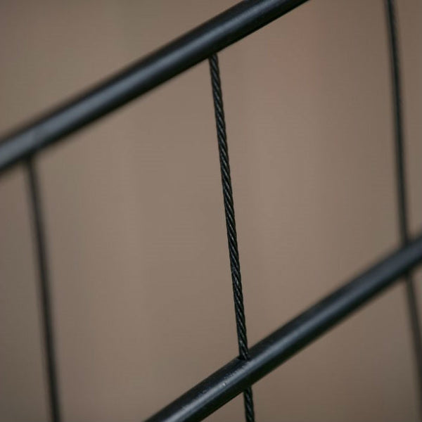 3-Ft High Sturdy Dark Wood and Steel Trellis - Deals Kiosk