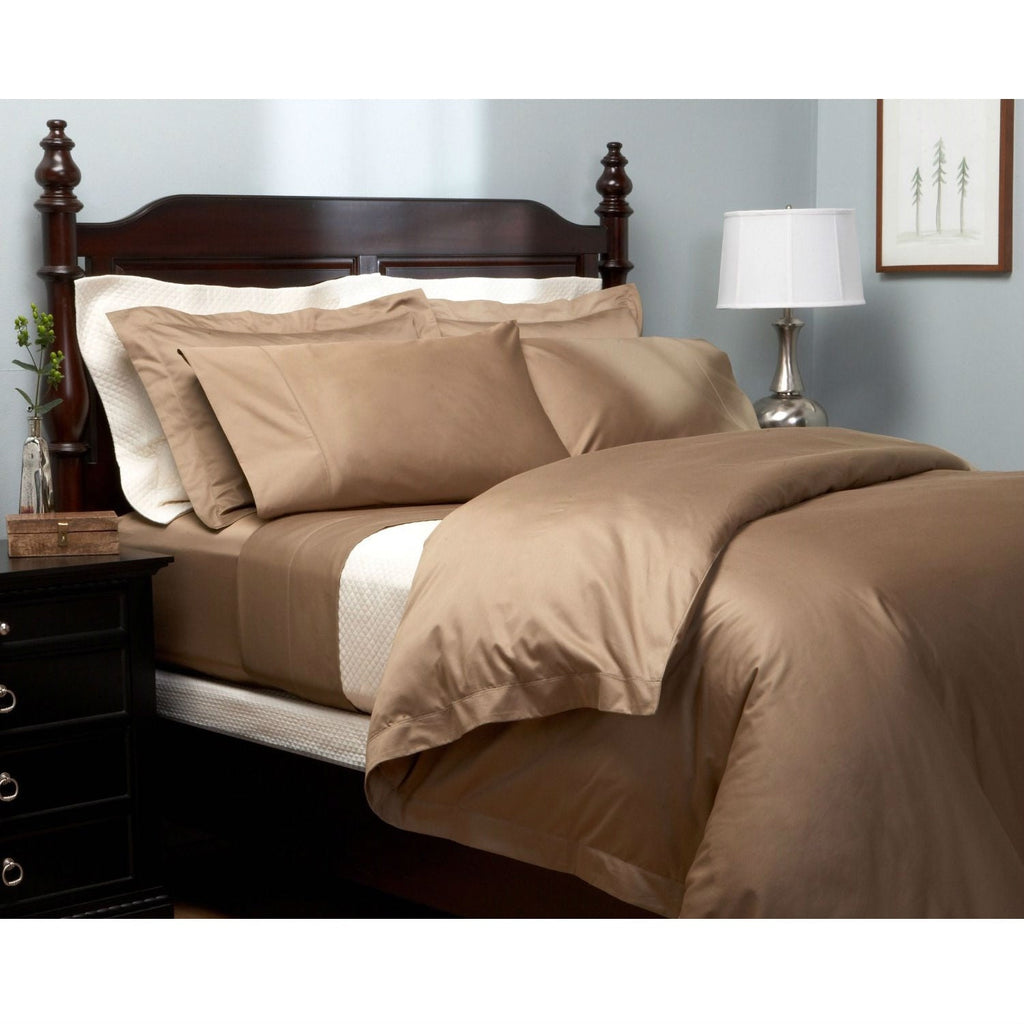 CAL King 400-TC Egyptian Cotton Sheet Set in Chestnut Brown - Deals Kiosk