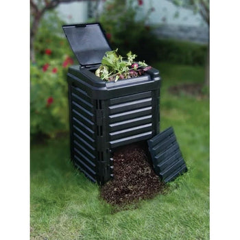 Heavy Duty Black Plastic Compost Bin for Home Garden Composting 80-Gallon - Deals Kiosk