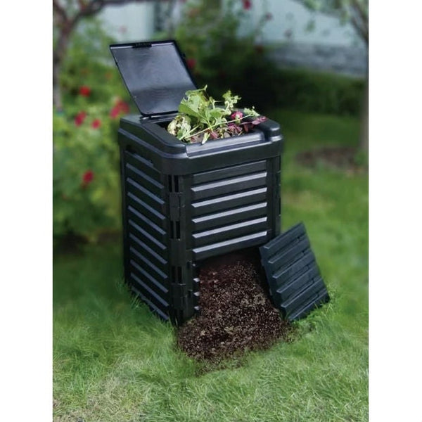 Heavy Duty Black Plastic Compost Bin for Home Garden Composting 80-Gallon - Deals Kiosk