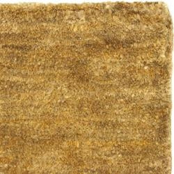 Hand-knotted Vegetable Dye Solo Carmel Hemp Rug (9' x 12') - Deals Kiosk