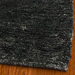 Hand-knotted Vegetable Dye Solo Liquorice Hemp Rug (5' x 8') - Deals Kiosk