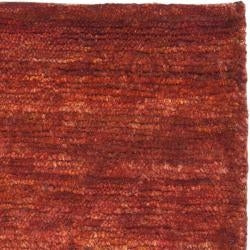 Hand-knotted Vegetable Dye Solo Rust Hemp Rug (8' x 10') - Deals Kiosk