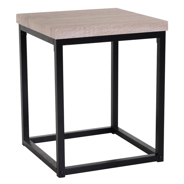 Farmhouse 5 Piece Square Natural Wood Steel Kitchen Dining Set - Deals Kiosk