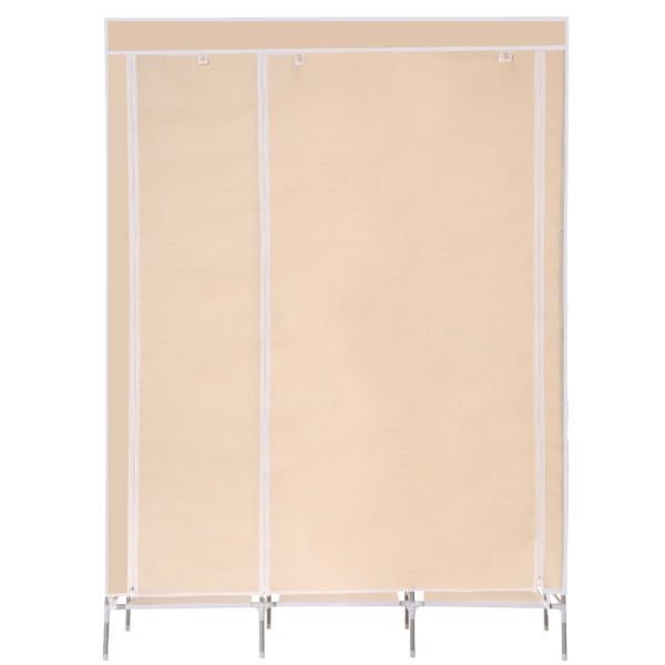 Beige 68-inch Portable Closet Wardrobe Clothes Rack Storage Shelf - Deals Kiosk